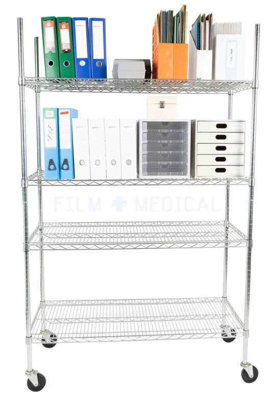 Metal 4 Tier Shelf on Wheels 